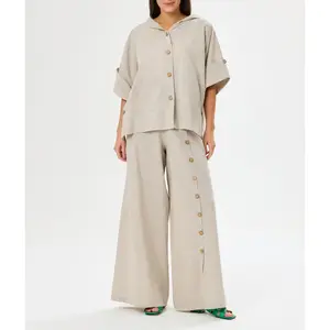 Women’s Spring 2-Piece Hooded Sweatshirt & Pants Set – Casual Loose Fit Outfit