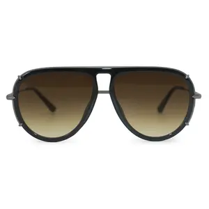 Ivy Luxe Olive Tangle-Free Round Aviator Sunglasses - Eco-Friendly Biodegradable Materials Hand Assembled in NYC