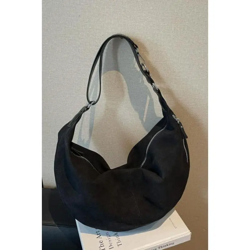 Faux Suede Hobo