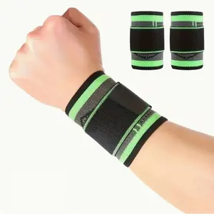 2 Piece Wrist Support Bracelets, Compression Wraps for Gym, Running, Tennis, Basketball, Unisex Sports Accessories