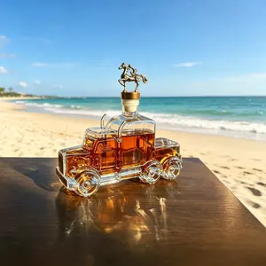 Semi-Truck Whiskey Decanter, Cool Home Bar Statement Piece, Home Bar Accessories, Ideal for Bourbon Lovers & Truck Fans, Unique Gift Idea