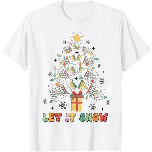 Let It Snow Propofol Christmas Tree, Xmas ICU Nurse CRNA T-Shirt
