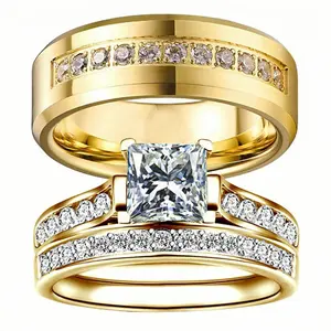 Couple Rings Fashion Design Ring Jewelry Souvenir Valentine Love Anniversary Girlfriend Boyfriend Engagement Wedding Father Mother Christmas Halloween Birthday Gift New Year