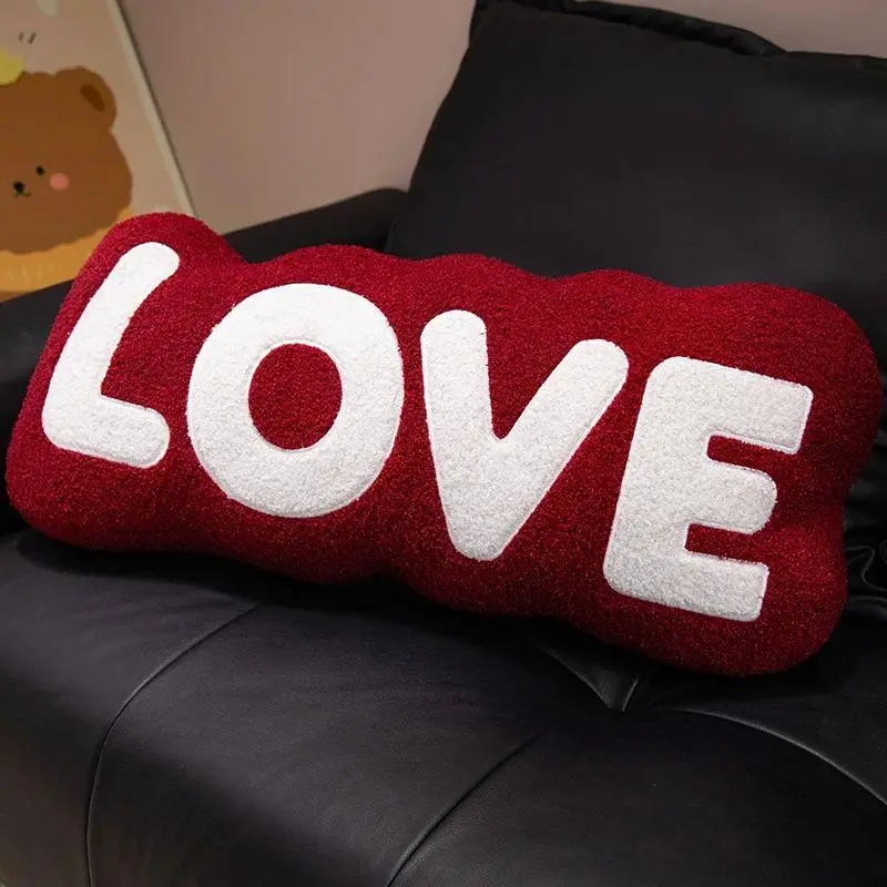 DIY Decor Letter Text Customized Craft Lumbar Pillow - Waist Cushion for Couch, Living Room Valentine's Day Supplies