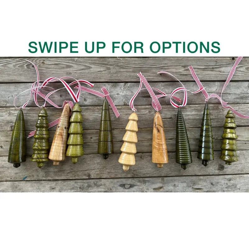 Wood Tree Ornaments