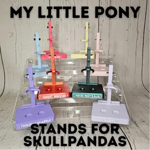 Custom Display Stands for Skullpanda My Little Pony Series – 3D Printed with Card Clip & Sleeve