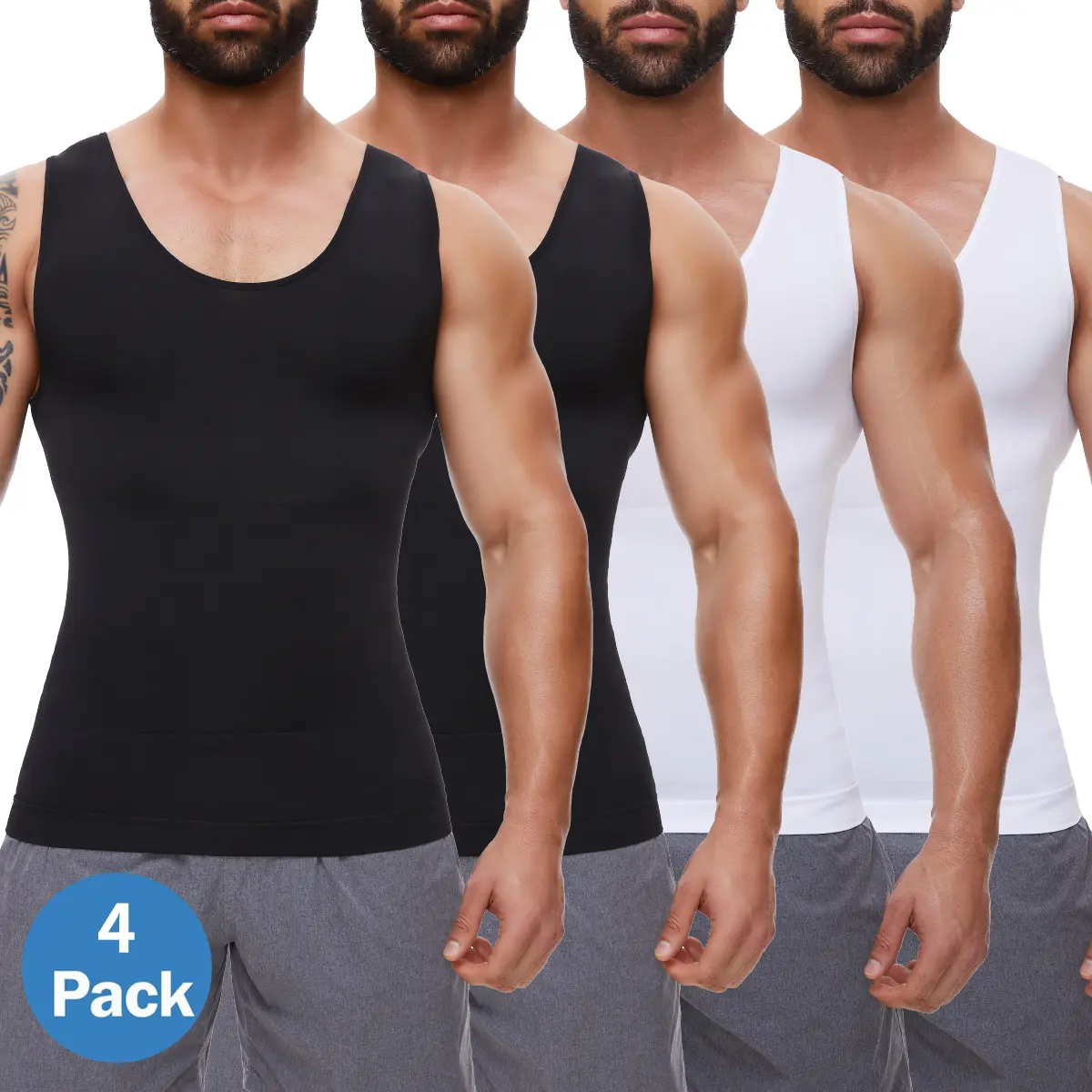 Black (2 Pack)+White (2 Pack)