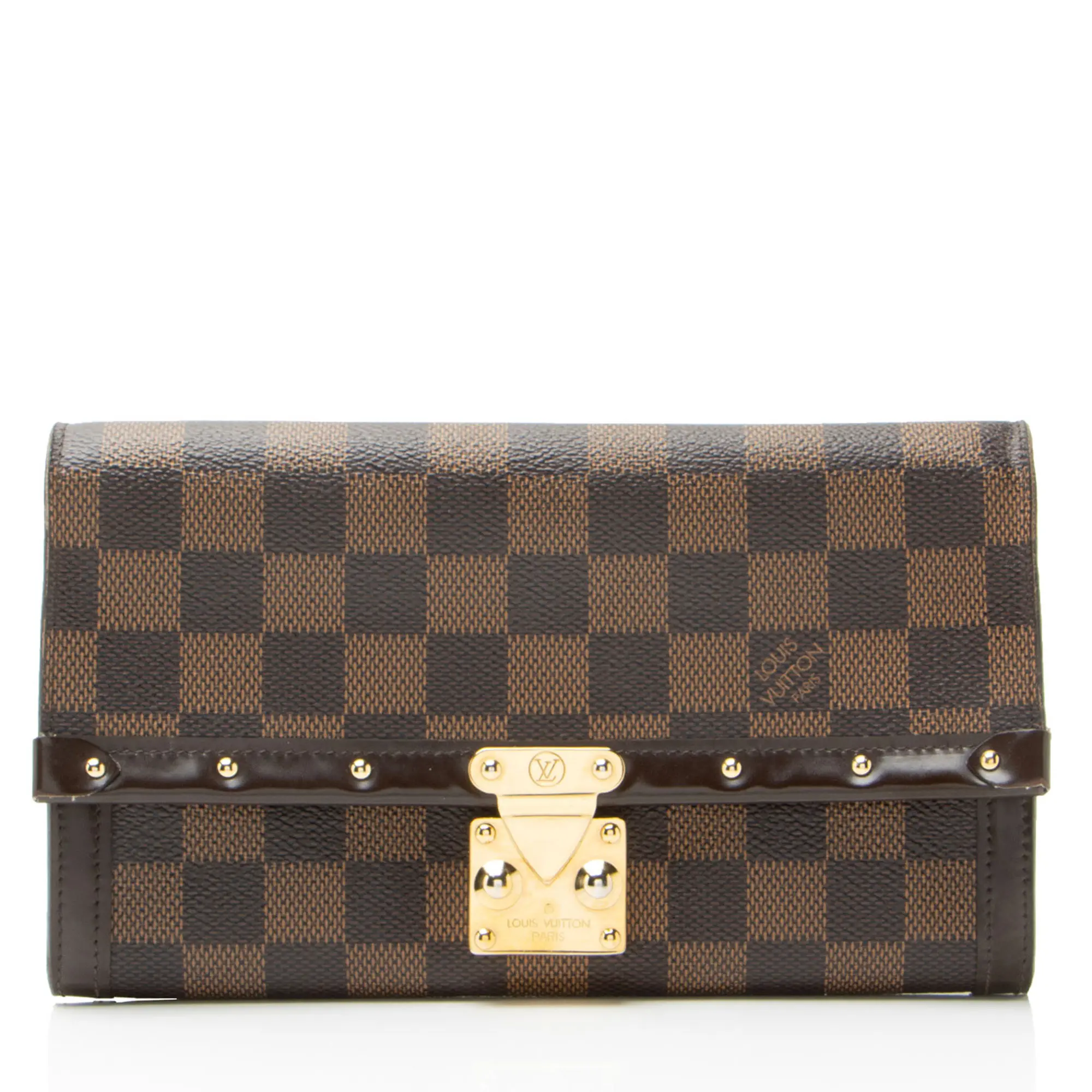 Pre-owned Louis Vuitton Leather Small Leather Goods Damier Ebene Venice Wallet
