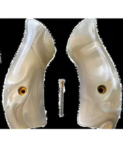 J Frame Round butt Grips fits most Smith & Wesson S&W Classic White Pearl  grips