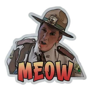 Meow Vinyl Sticker