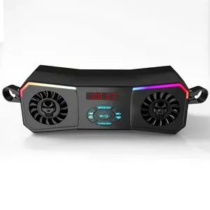 Korbros 12V Motorcycle Handlebar Mount Speaker System - Wireless Stereo, MP3 Player, AUX-in, USB & FM Radio (No Charging Function)