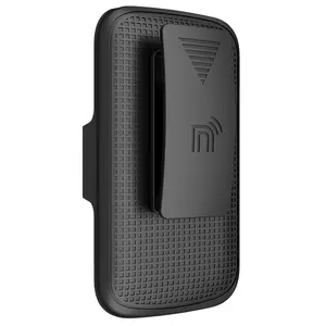 Holster for Consumer Cellular Iris Easy Flip Phone / Boost Mobile Summit Flip 4G - Belt Clip Hip Holder Case - Black