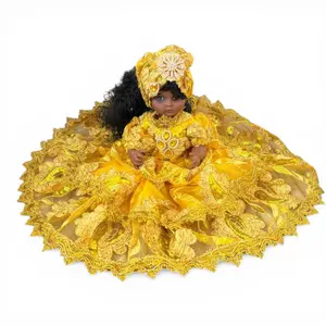 Yellow Santeria Ochun Muneca, Spiritual Altar Doll, Oshun Religious Home Decor Ornaments