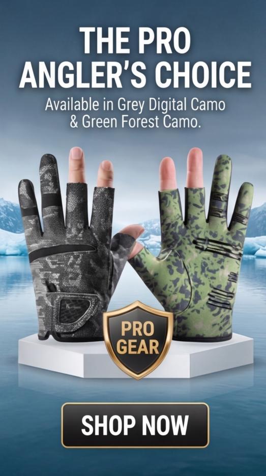 Professional three-finger outdoor fishing gloves, unisex, puncture-proof & cut-proof, non-slip, durable, breathable, sun-protective and waterproof. Ideal for angling & lure fishing.