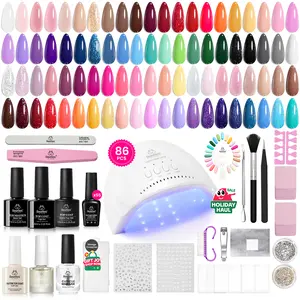 Beetles Gel Nail Polish Kit with U V Light Base and Matte&Glossy Top Coat Soak Off DIY Art Kit Manicure Tools Soak Off for All Season Gifts for Women Teens Girls