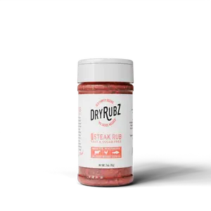 PepperMate DryRubz Steak Rub - Salt & Sugar Free Spicy Blend with Bold Peppery Flavor - Keto & Diabetic Friendly - Clean Eating Seasoning - 5.25 oz