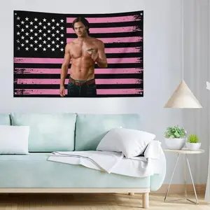 Tapestry jared American Flags Soft Lightweight Cozy padalecki Blanket,Funny Wall Hanging Gift for Living Room, Bedroom for Kids,Women, Men Decorate Clubs40x60in tapestry With 4 Grommets Decoration Colorful