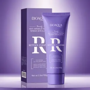 BIOAOUA 45% Retinol Face Wash with 5% Hyaluronic Acid - Anti-Aging & Deep Cleansing Facial Cleanser for Wrinkles & Tightening - Gentle Moisturizing Formula for Radiant, Youthful Skin - 3.5oz (100g)
