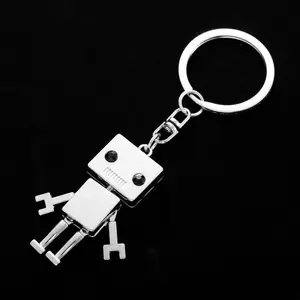 Creative robot keychain car men's metal key bag pendant gift goods gadgets