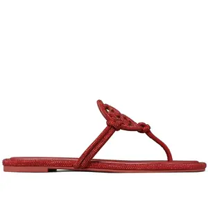 Women's Summer Miller crystal-embellished flip flops,Rhinestone Herringbone Slide Sandals,Crystal embellished Sandals