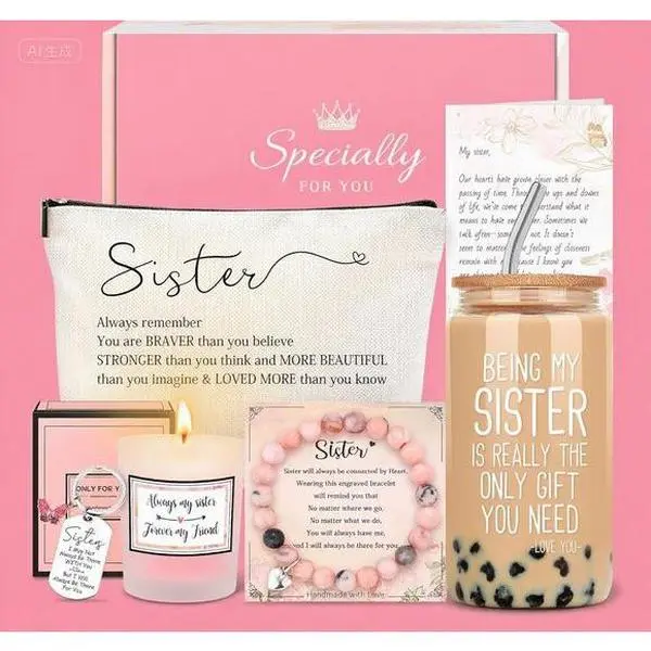 Thoughtful Sister Gift Ideas - Birthday & Christmas Presents for Her - Unique Personalized Keepsakes - Heartfelt Sentimental Tokens - Reusable Elegant Present for Women