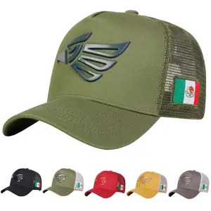 Unisex Mexican Eagle Label Baseball Net Caps Sunscreen Hat Snapback Trucker Hats Black Snapback Spring Summer Outdoor Adjustable Casual Hats Dad Hat baseball cap Polyester Caps Personalized Dad Hat