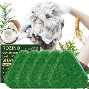 5pcs 120g Usman Grass Side Cypress Leaf Ten in One Hair Soap Haircare, instantly solves dry and tangled hair, instantly softens hair, resists frizz and breakage, nourishes scalp, used once every 7 days, stays up late without baldness