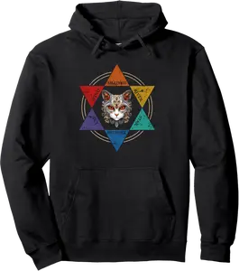 Warrior cats Elemental Wind Shadow River Star Thunder Sky Pullover Hoodie - Ronniemu Shop 89B0DZVND668