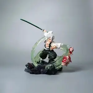 Shinazugawa Sanemi from Demon Slayer Series Collectible Figure with Glowing Effect and Detailed Sword Figurine Desktop Statue