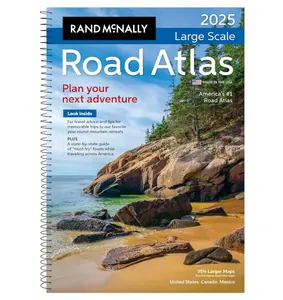 Rand McNally Large Scale Road Atlas 2025 Spiral-bound – Atlas, April 14, 2024