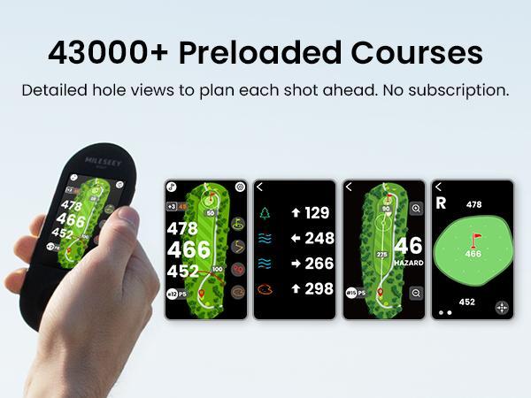 MILESEEY Handheld Golf GPS Rangefinder, 43000+ No Subscription Preloaded Courses, View & Audible Distances,Touchscreen, 15H Battery, Magnetic, Waterproof,Hazard, Golf Accessories for Men, Golf Gifts MILESEEY Handheld Golf GPS Rangefinder, 43000+ No Subscription Preloaded Courses, View & Audible Distances,Touchscreen, 15H Battery, Magnetic, Waterproof,Hazard, Golf Accessories for Men, Golf Gifts
