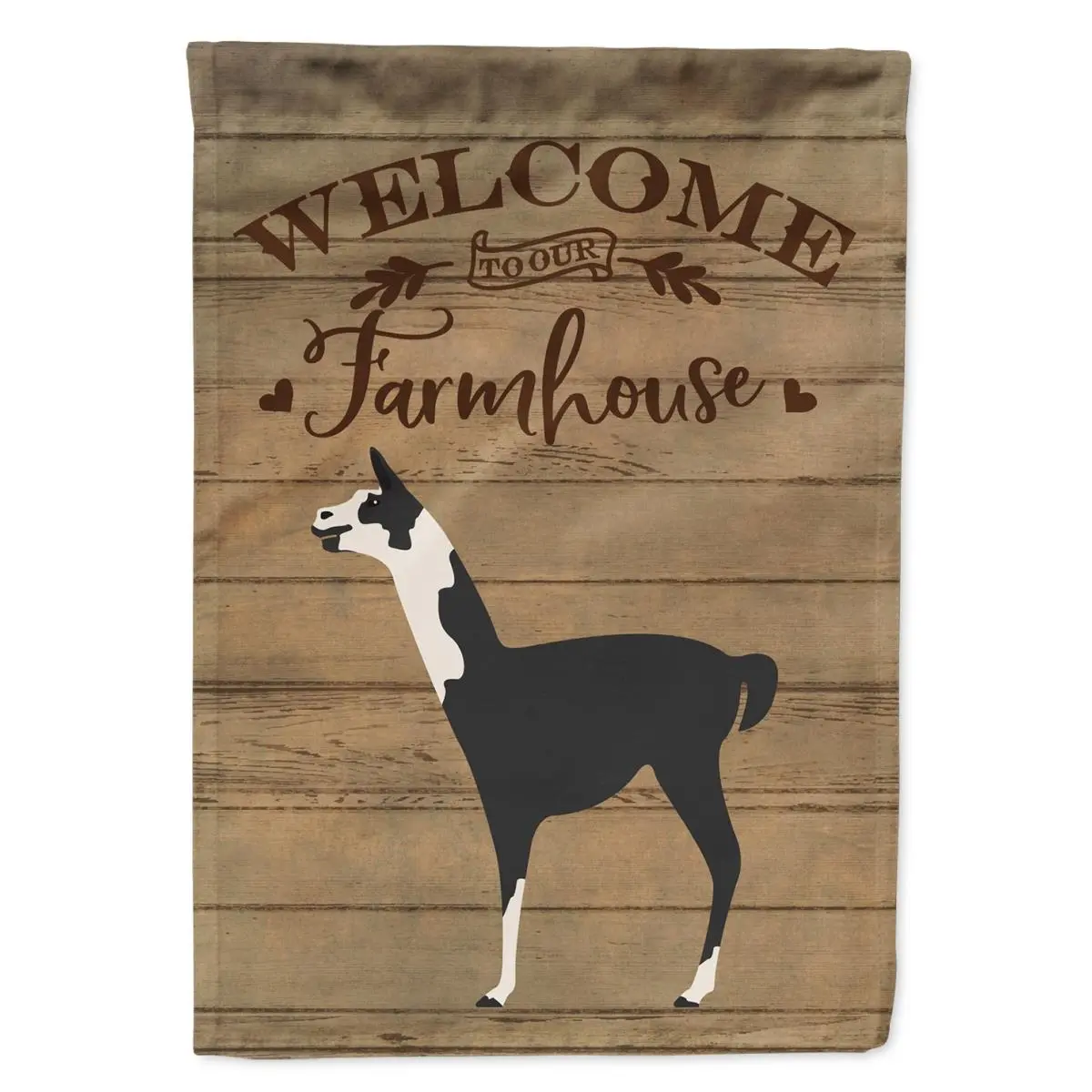 Carolines Treasures Llama Design Welcome Canvas House Flag - 100% Polyester, Rectangle, 0.5 lbs, Fade Resistant, 28x0.01x40 in