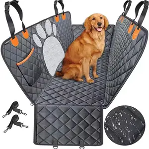 Pet Car Seat Cover for Back Seat Hammock Style 100% Waterproof Dog Car Seat Protector with Mesh Window Easy To Install Clean and Fold Comes with Storage Bag for Travel Trip