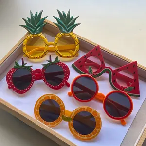 Funny Hawaiian Party Glasses, Fruit Shape Sunglasses, Watermelon Strawberry Pineapple, Summer Beach Props, Fun Sunwear for Parties