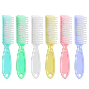 6 Pack  Brush for Cleaning Fingernails,  Brush Handle Grip Brush for  and Toenail Foot,  Dust Brush Manicure Pedicure Tools Scrubbing Brush Women Men  Salon (Macaron)