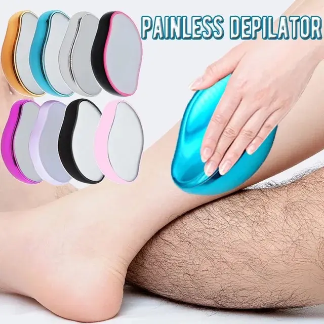 Hot Crystal Physical Hair Removal Eraser Glass Hair Remover Painless Epilator Easy Cleaning Reusable Body Care Depilation Tool Body Hair Trimming Depilator
