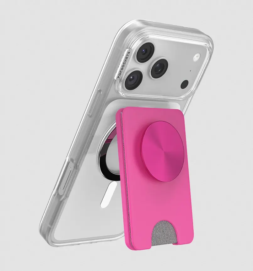 popsockets Fuchsia Radial  MagSafe Kick-Out PopWallet+ & Stand