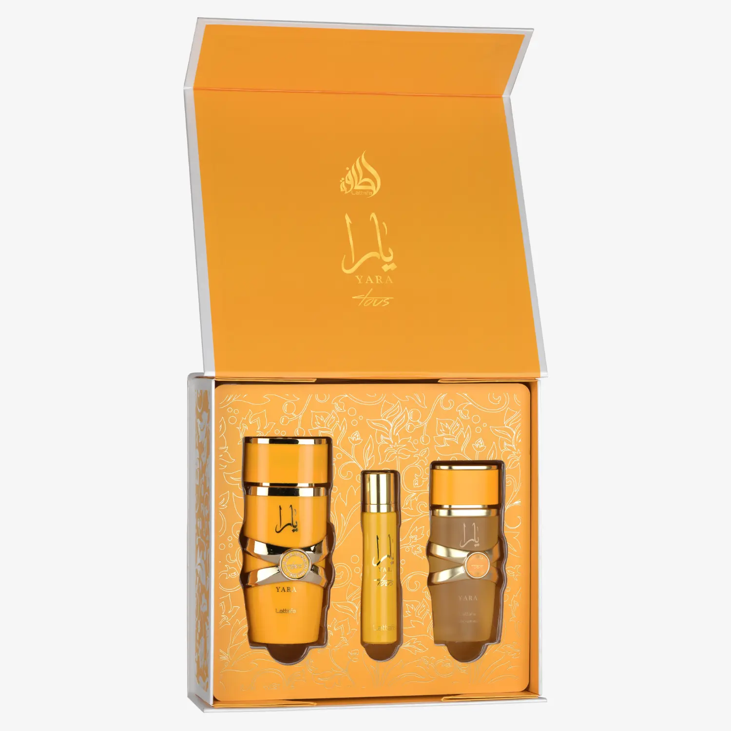 Lattafa Yara Tous Fragrance Gift Set - EDP 100ml + Travel Spray 12ml + Hair Mist 50ml