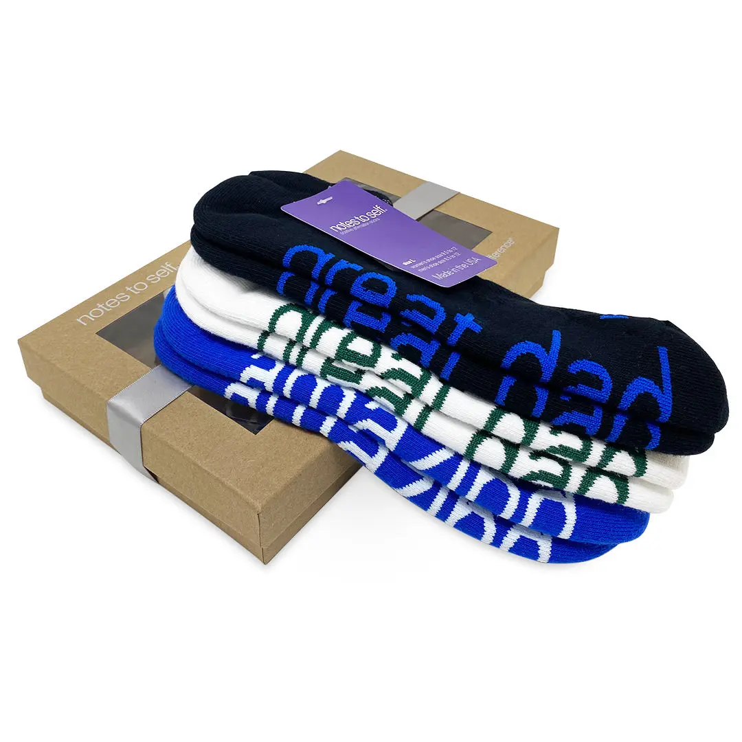 For a Great Dad, 3 pairs of socks in gift box