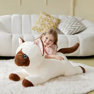 IKASA Giant Siamese Cat Stuffed Animal Plush Toy,Big Large Jumbo Soft Toys,30" Cute Huge Size Fluffy Plushy Fat Oversized Plushie,Gifts for Kids