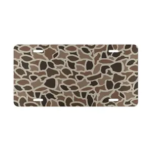 Vintage Old School Camo Car Tag, Truck Tag, Gifts for Him, Hunting Car/Truck Accessories Tag
