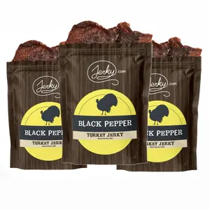 3 Pack - Black Pepper Turkey Jerky - All-Natural, No Added Preservatives - 7.5 oz 3 Pack - Black Pepper Turkey Jerky - All-Natural, No Added Preservatives - 7.5 oz