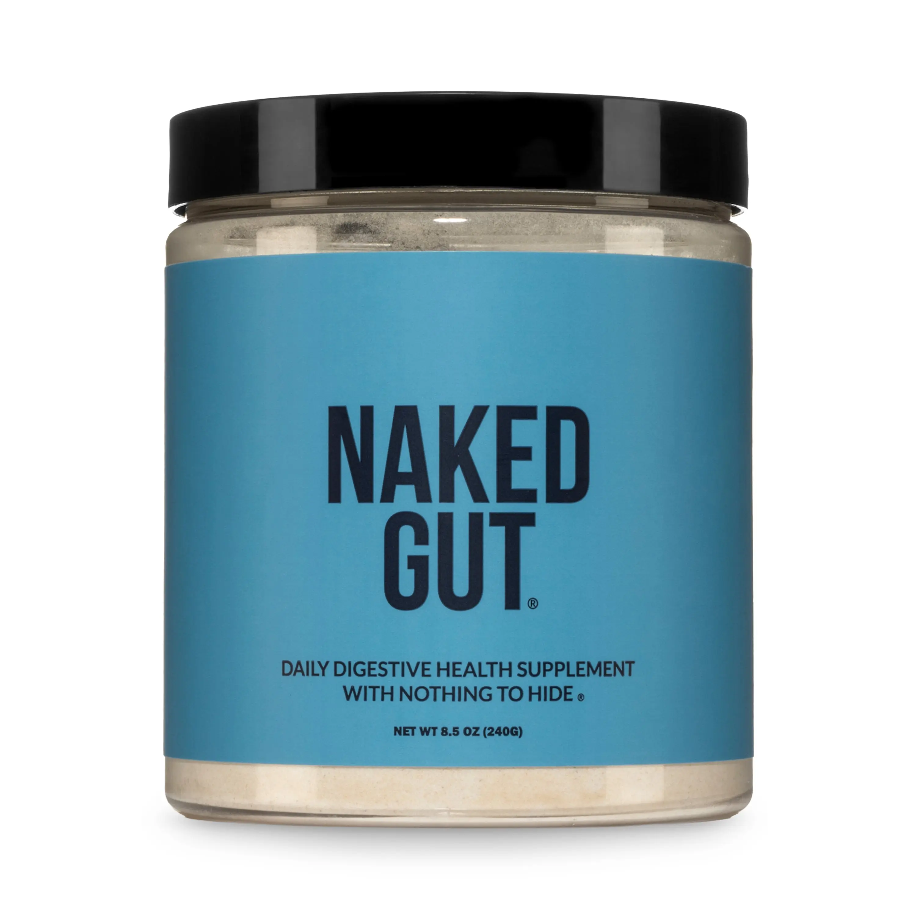 Naked Gut - Daily Digestive Health Supplement with Essential Aminos, Calcium, Organic Prebiotic Fibers, Probiotics, Glutamine, Inulin - 40 Servings