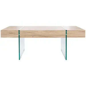 Safavieh Jacob Rectangular Glass Leg Modern Coffee Table