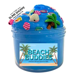 Butter Slime | Beach Buddies Slime | 6oz Stress Relief Stretchy Slime Clay Heavy Scented