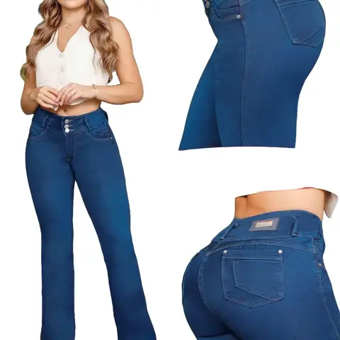 COLOMBIAN BONBONUP WOMAN'S FLARE  JEANS BUTT LIFTER