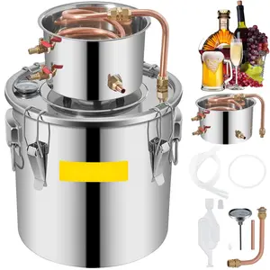 12L Water Alcohol Distiller Copper Wine Making Boiler Kit For Home DIY Brewing Distilling Kit For Fruit Wine, Water, Brandy, And Refining Plant Extracts For Fruit Wine, Water, Brandy