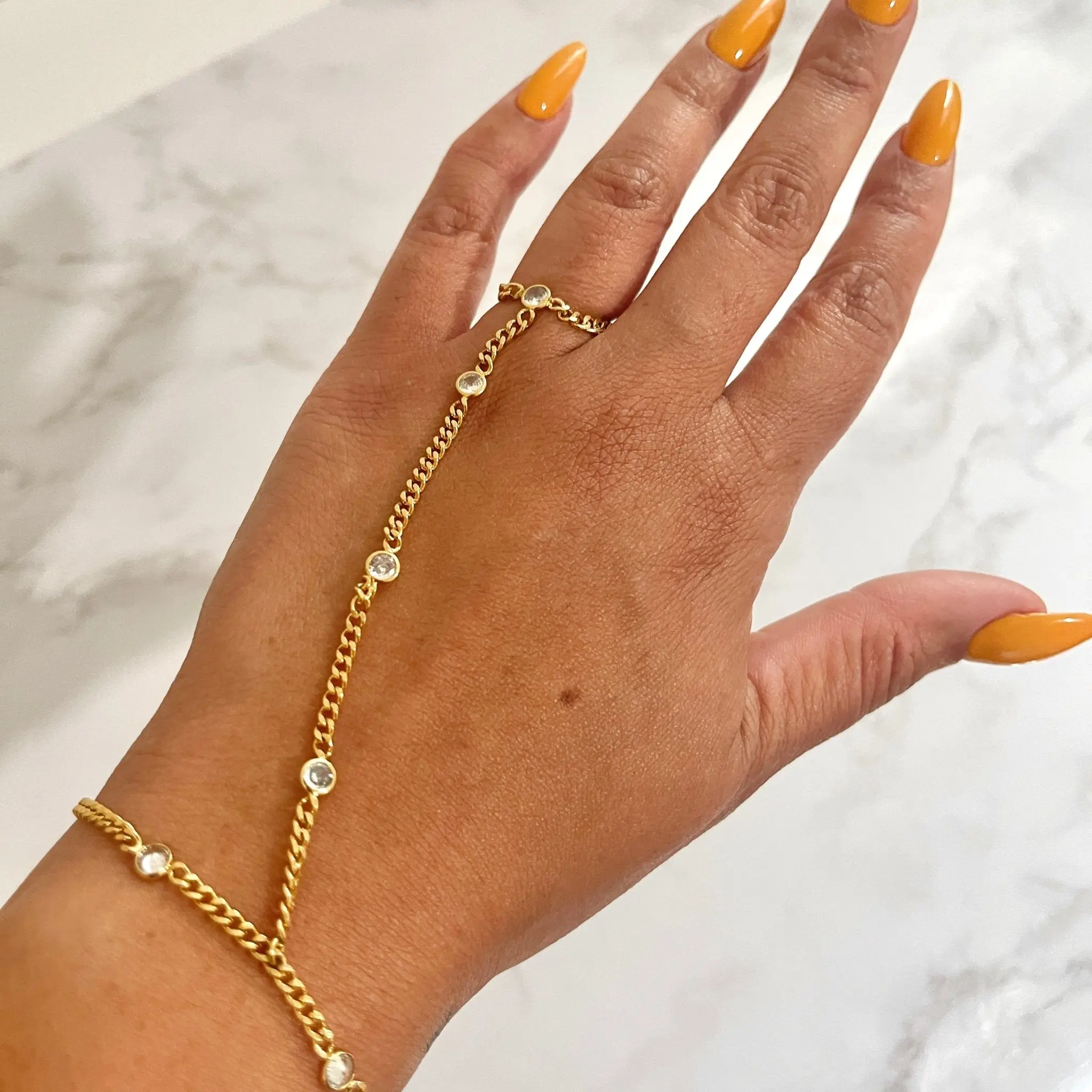 ROBYN RING BRACELET (GOLD FILLED)