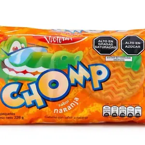 2 bag of Vistara Chomp Cookie Orange 228g - High in Saturated Fats and Sugar - Avoid Excessive Consumption - Orange Flavor Cookies ( pack of 2 )
