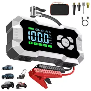 3000A Portable Car Jump Starter with Air Compressor 12V Auto Battery Booster Pack, Jumper Box for All Gas Diesel Vehicles, LED Light, Fast Charging Power Bank, Emergency Kit Safe for Car Truck SUV Boat Motorcycle